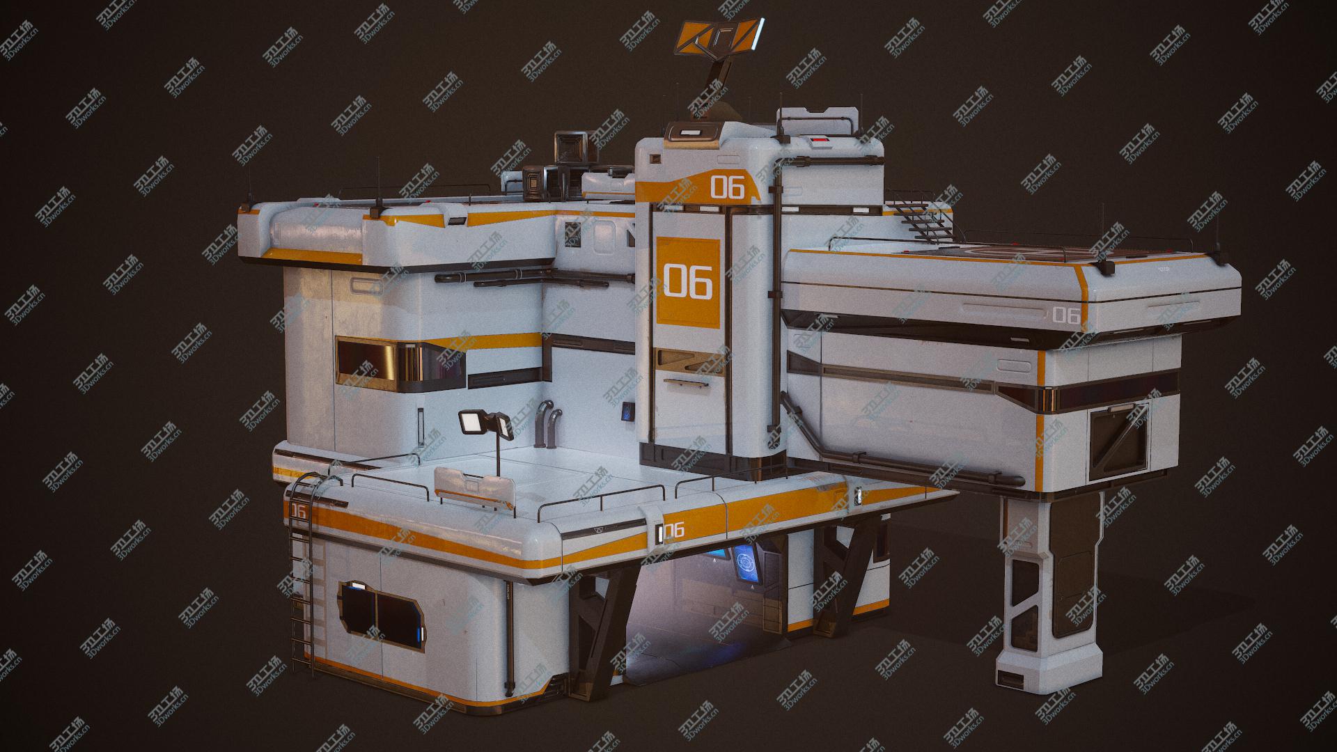 images/goods_img/202105073/3D Interplanetary Modular Sci-Fi Facility With The Drone Bay/4.jpg